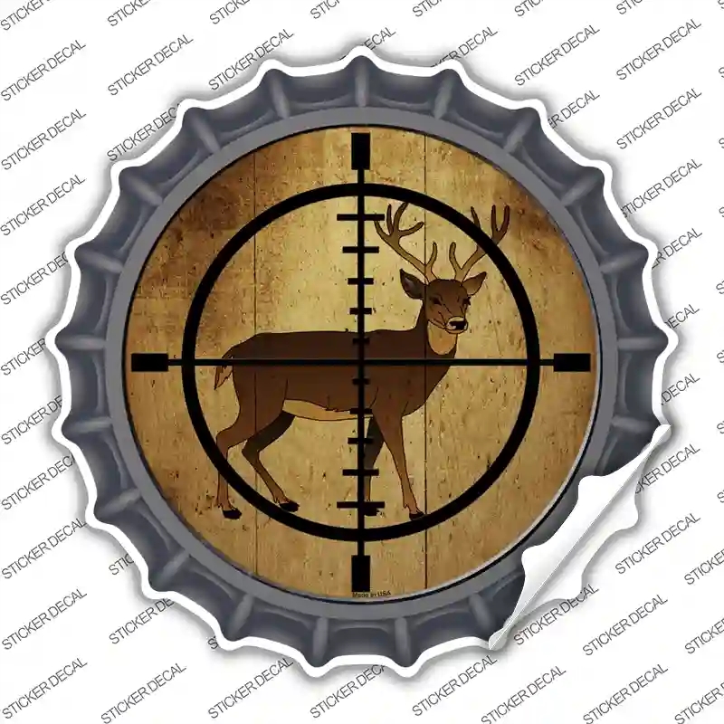 BC-575s-XL Deer Hunter Novelty Bottle Cap Sticker Decal, Extra Large