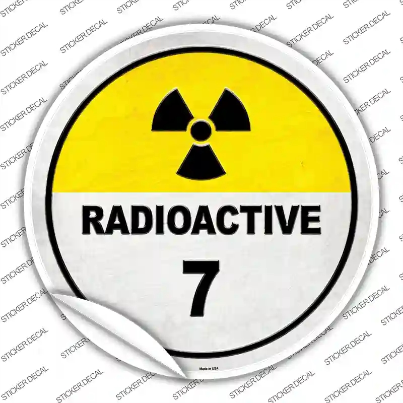 C-1009s-L Radioactive Novelty Circle Sticker Decal, Large