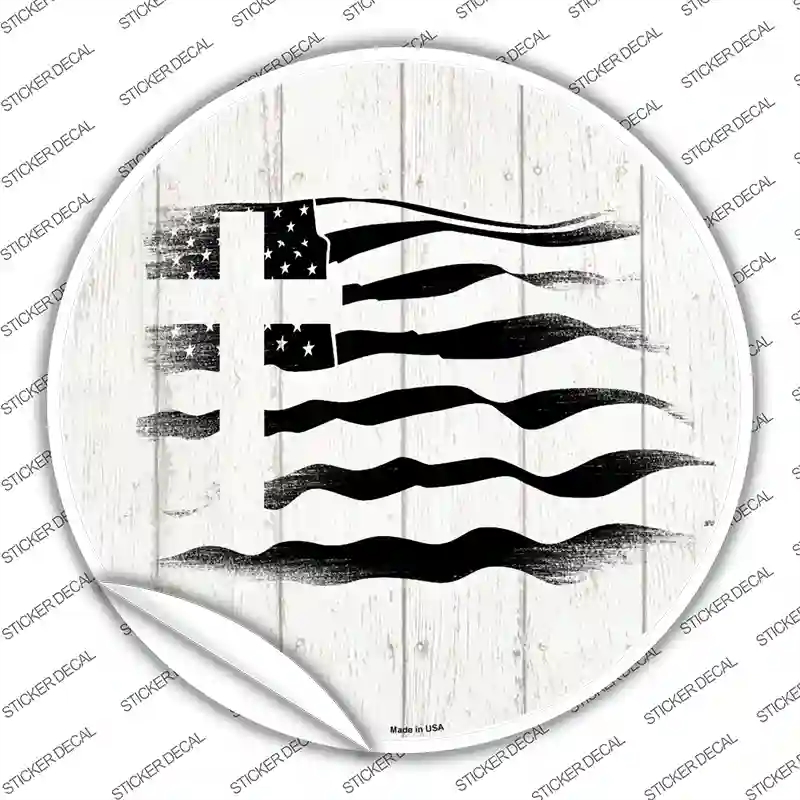 C-1365s-S Christian Flag Novelty Circle Sticker Decal, Small