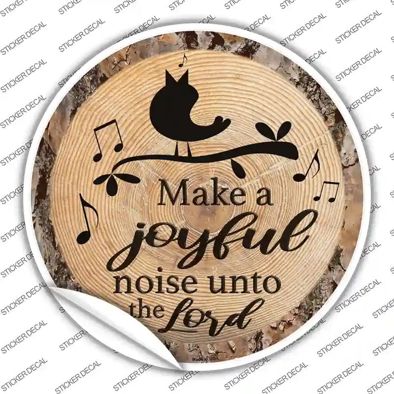 C-1384s-L Joyful Noise Novelty Circle Sticker Decal, Large
