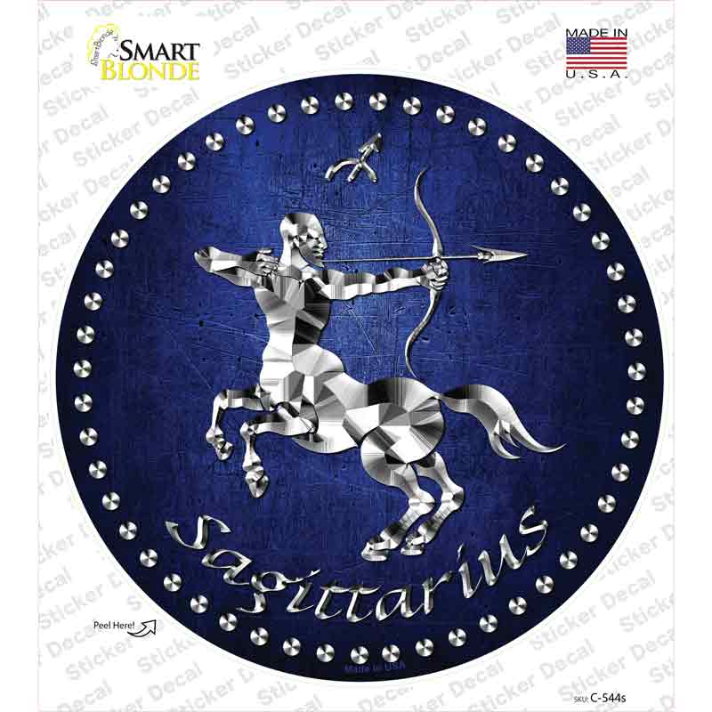C-544s-M Sagittarius Novelty Circle Sticker Decal, Medium