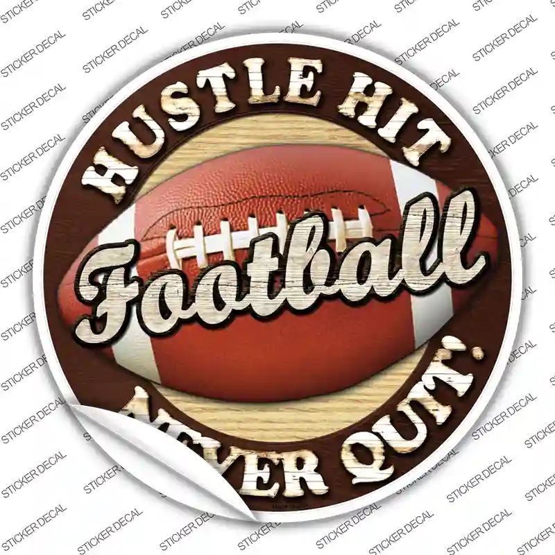 C-661s-S Football Novelty Circle Sticker Decal, Small