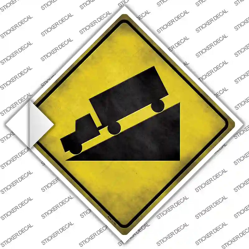 CX-115s-XL Down Grade Novelty Diamond Sticker Decal, Extra Large