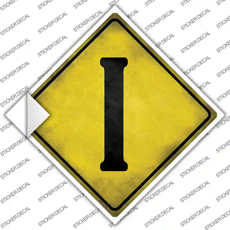 CX-274s-S Letter I Xing Novelty Diamond Sticker Decal, Small