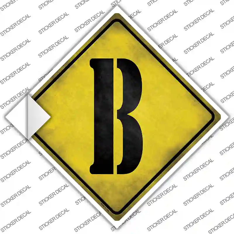 CX-267s-S Letter B Xing Novelty Diamond Sticker Decal, Small