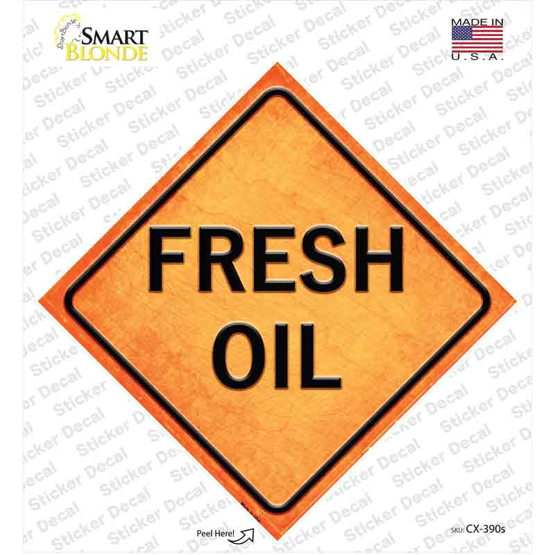 CX-390s-M Fresh Oil Novelty Diamond Sticker Decal, Medium
