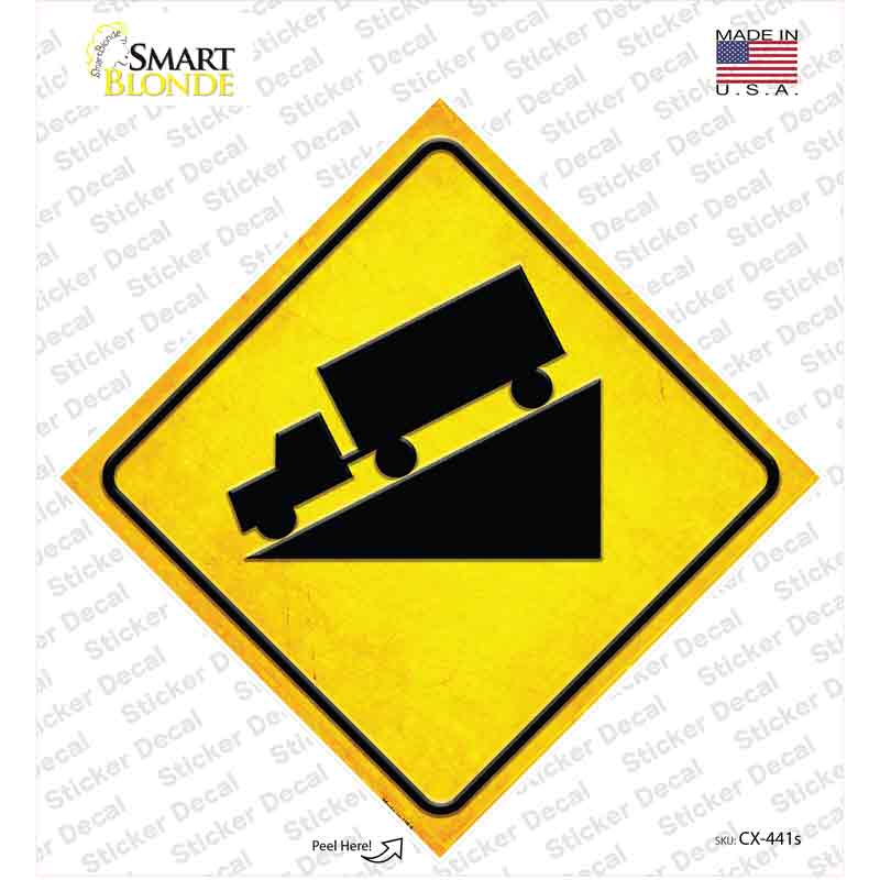 CX-441s-M Steep Grade Novelty Diamond Sticker Decal, Medium