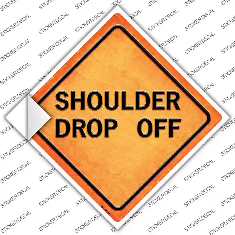 CX-488s-S Shoulder Drop Off Novelty Diamond Sticker Decal, Small