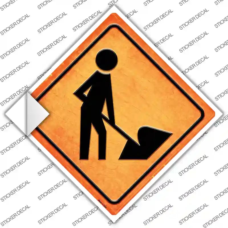 CX-502s-XL Digger Ahead Novelty Diamond Sticker Decal, Extra Large