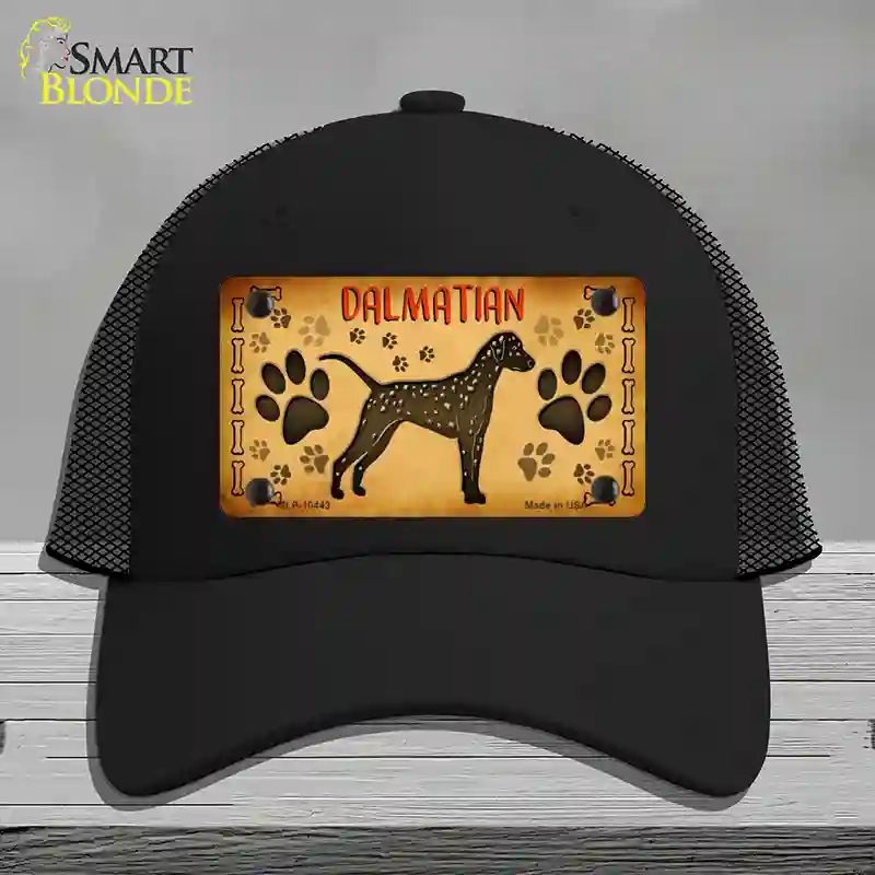 HAT01-MLP-10443 Dalmatian Novelty License Plate Hat, Mesh - Black