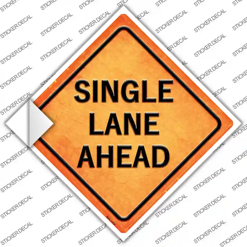 CX-485s-XL Single Lane Ahead Novelty Diamond Sticker Decal, Extra Large