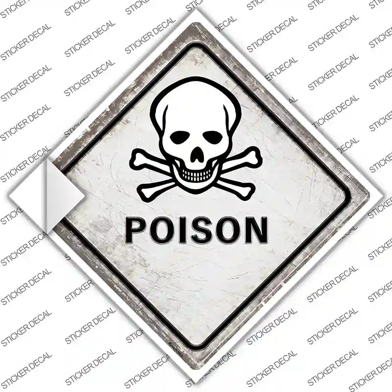 CX-542s-L Poison Novelty Diamond Sticker Decal, Large
