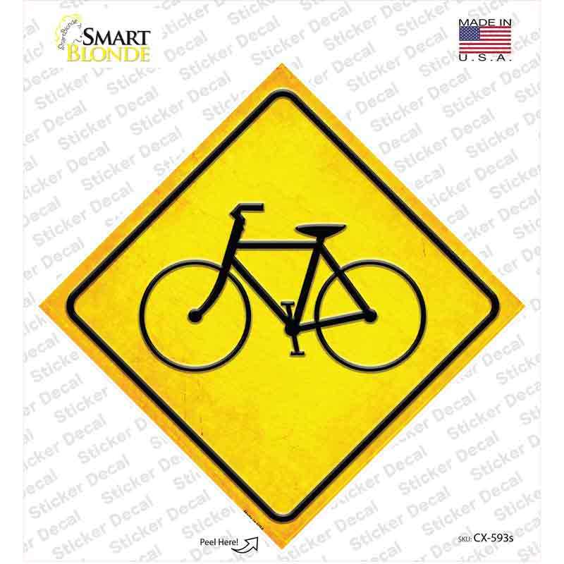 CX-593s-M Bicycle Novelty Diamond Sticker Decal, Medium