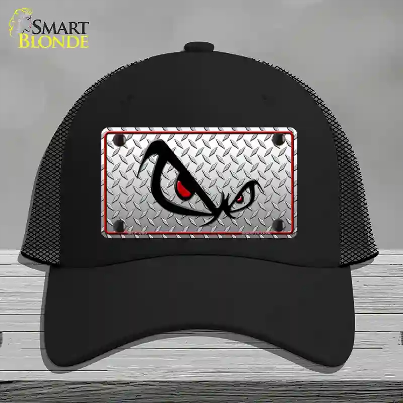 HAT01-MLP-060 No Fear Eyes Diamond Novelty License Plate Hat, Mesh - Black