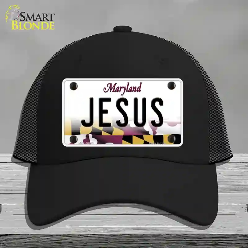 HAT01-MLP-10489 Jesus Maryland Novelty License Plate Hat, Mesh - Black