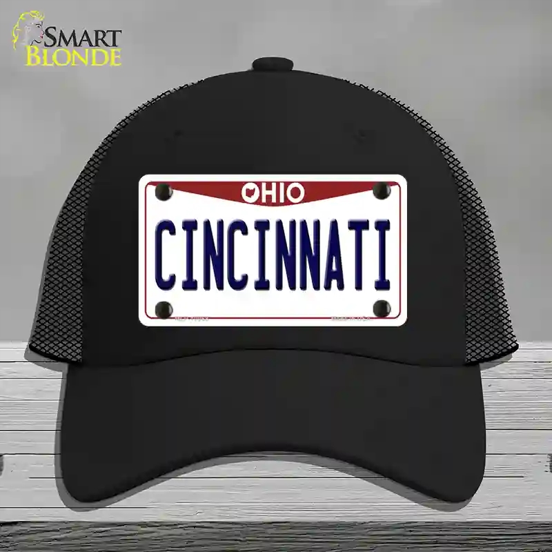 HAT01-MLP-10068 Cincinnati Ohio Novelty License Plate Hat, Mesh - Black