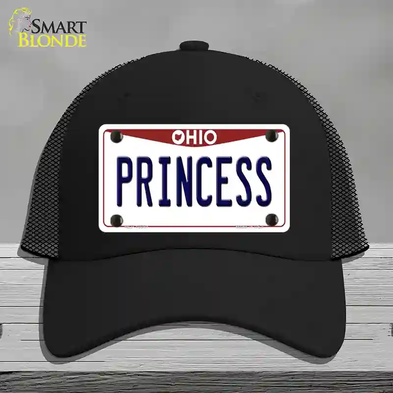 HAT01-MLP-10091 Princess Ohio Novelty License Plate Hat, Mesh - Black