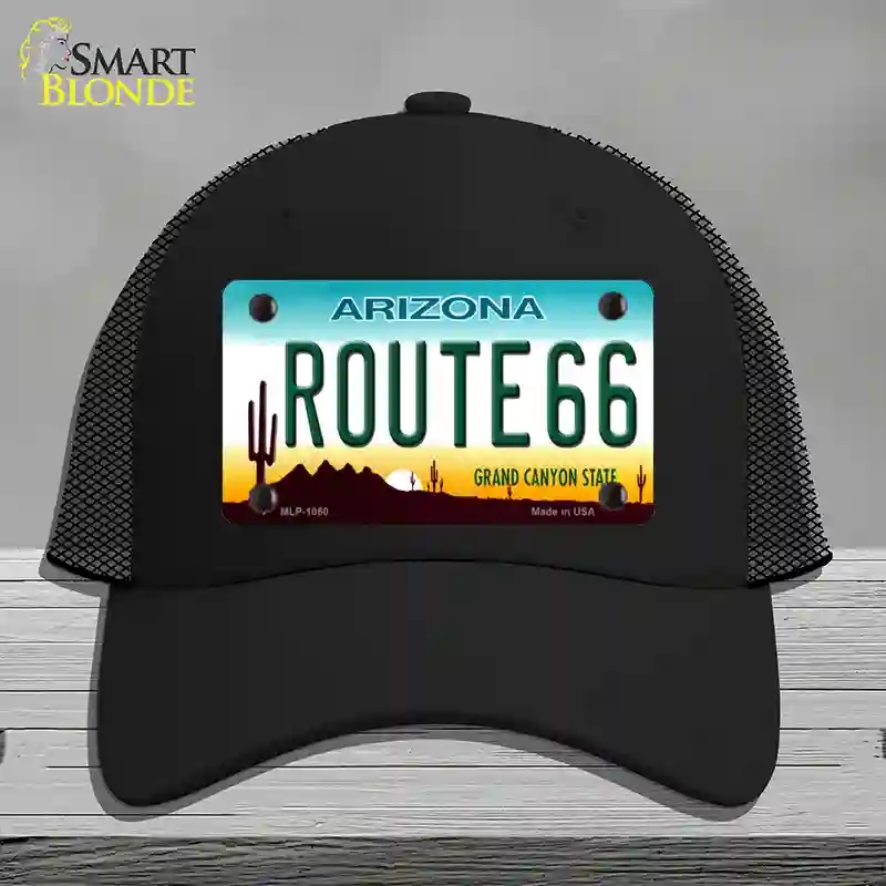 HAT01-MLP-1060 Route 66 Arizona Novelty License Plate Hat, Mesh - Black