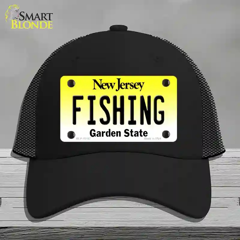 HAT01-MLP-10167 Fishing   Jersey Novelty License Plate Hat, Mesh - Black