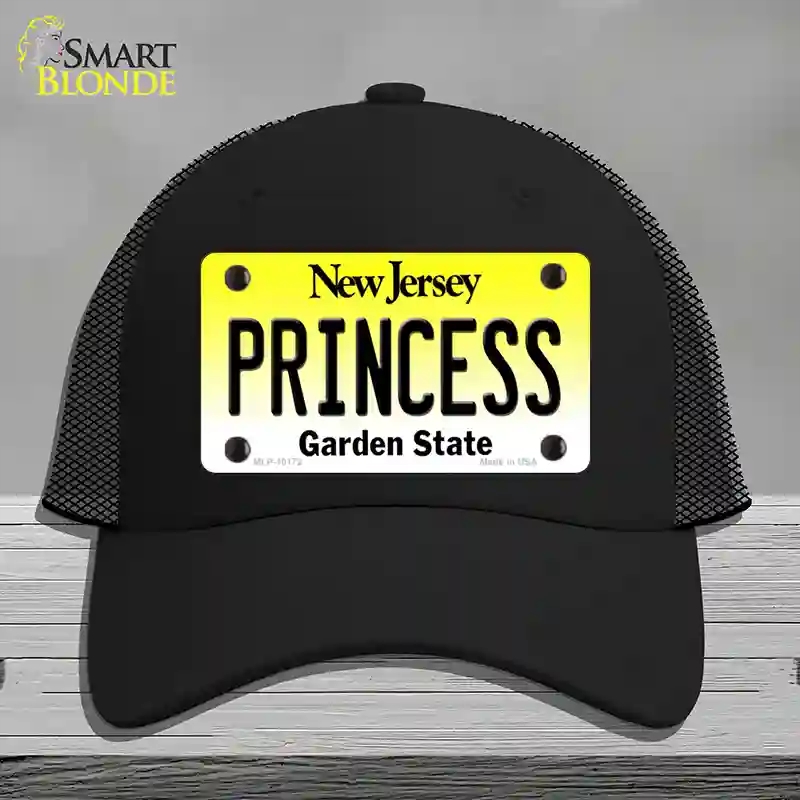 HAT01-MLP-10172 Princess   Jersey Novelty License Plate Hat, Mesh - Black