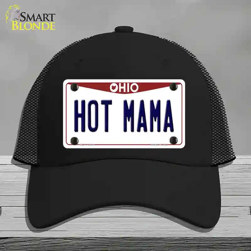 HAT01-MLP-10081 Hot Mama Ohio Novelty License Plate Hat, Mesh - Black