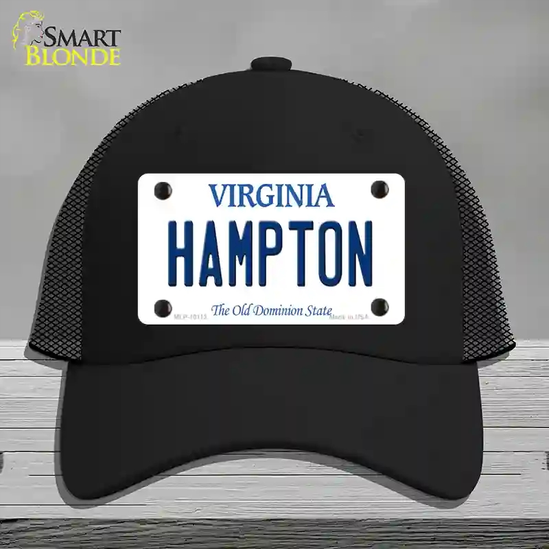 HAT01-MLP-10112 Hampton Virginia Novelty License Plate Hat, Mesh - Black