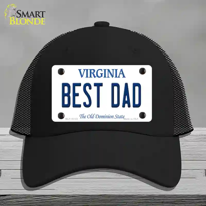 HAT01-MLP-10142 Best Dad Virginia Novelty License Plate Hat, Mesh - Black