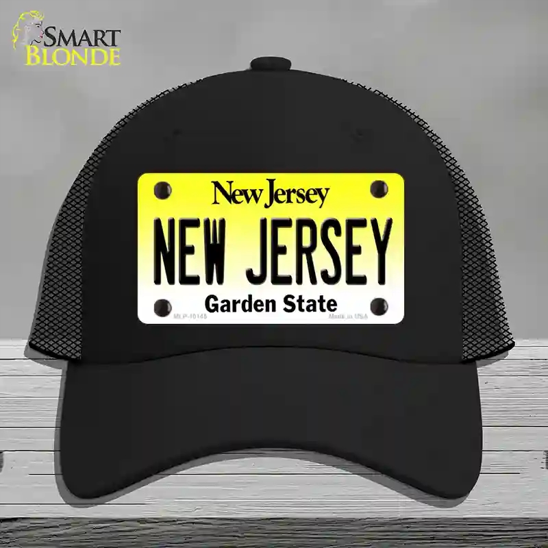 HAT01-MLP-10145   Jersey Garden State Novelty License Plate Hat, Mesh - Black