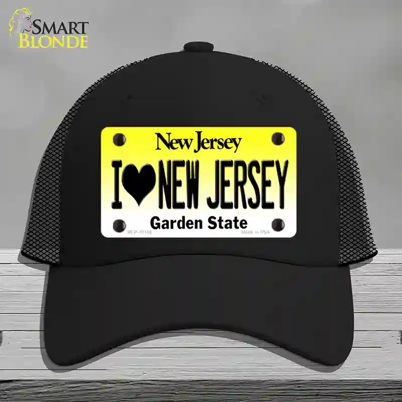 HAT01-MLP-10156 I Love   Jersey Novelty License Plate Hat, Mesh - Black
