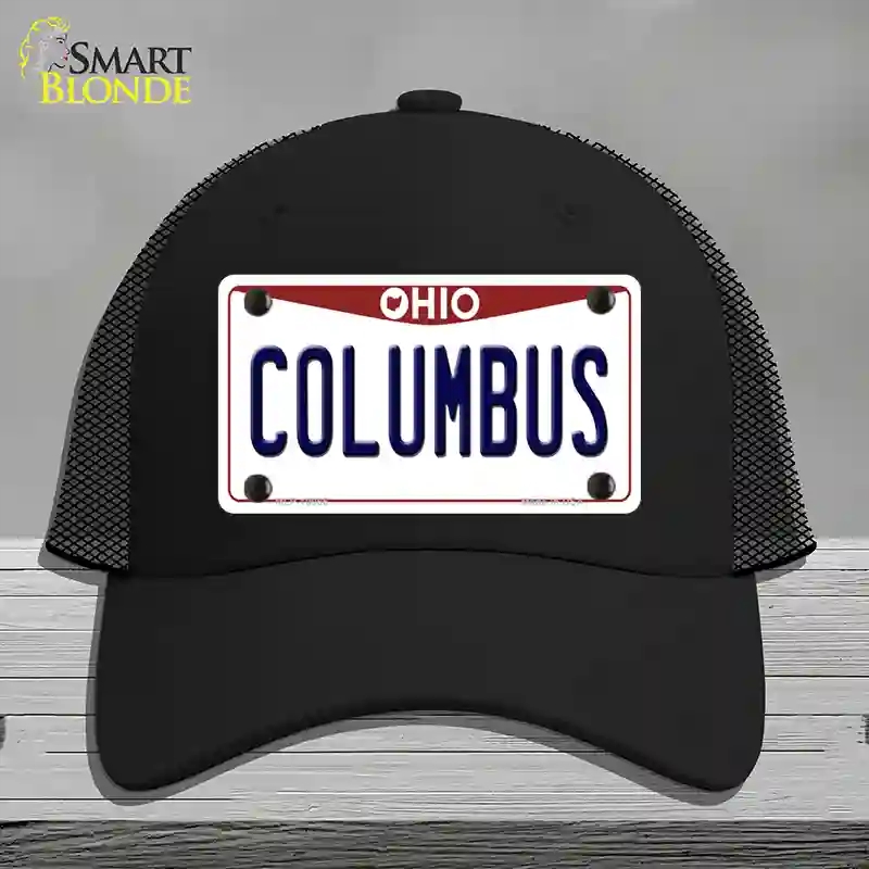 HAT01-MLP-10066 Columbus Ohio Novelty License Plate Hat, Mesh - Black