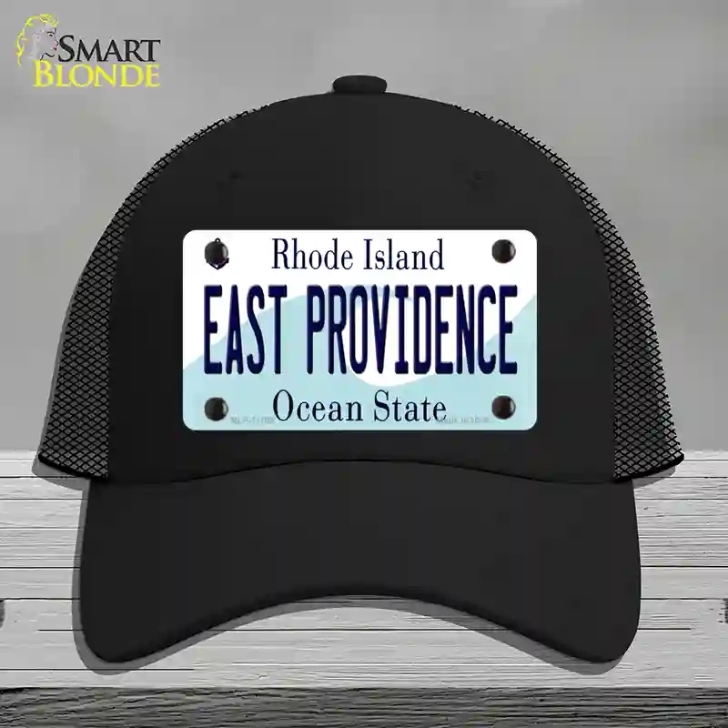 HAT01-MLP-11189 East Providence Rhode Island State Novelty License Plate Hat, Mesh - Black