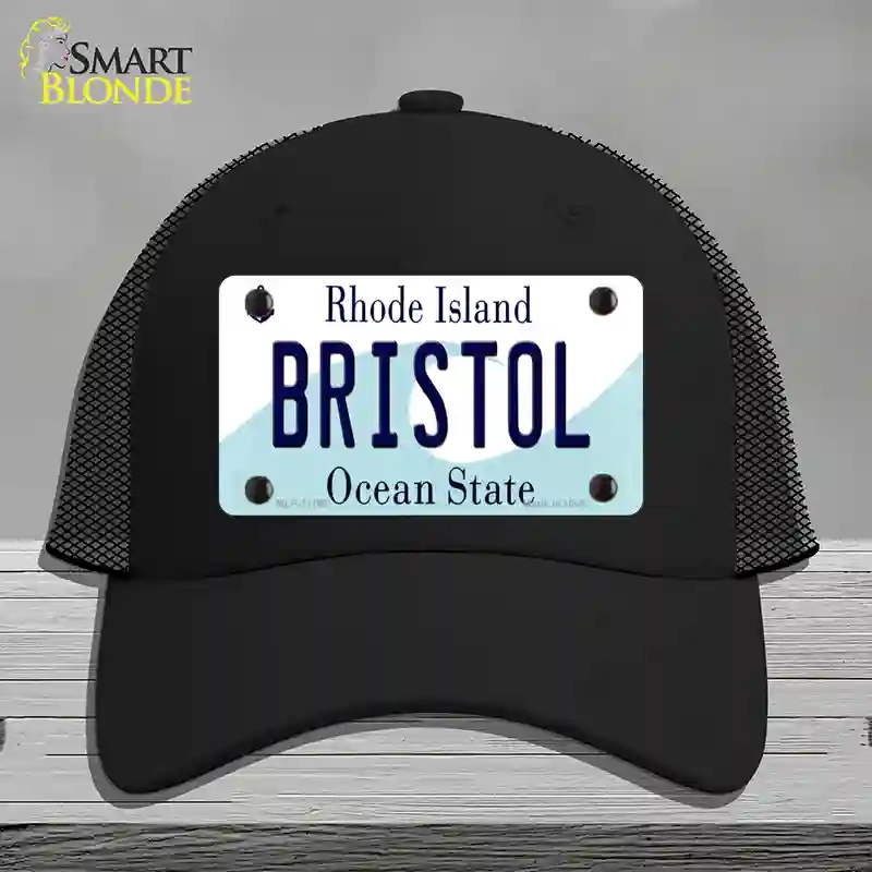 HAT01-MLP-11195 Bristol Rhode Island State Novelty License Plate Hat, Mesh - Black