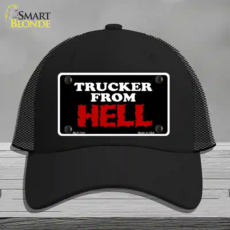 HAT01-MLP-1121 Mesh From Hell Novelty License Plate Hat, Mesh - Black