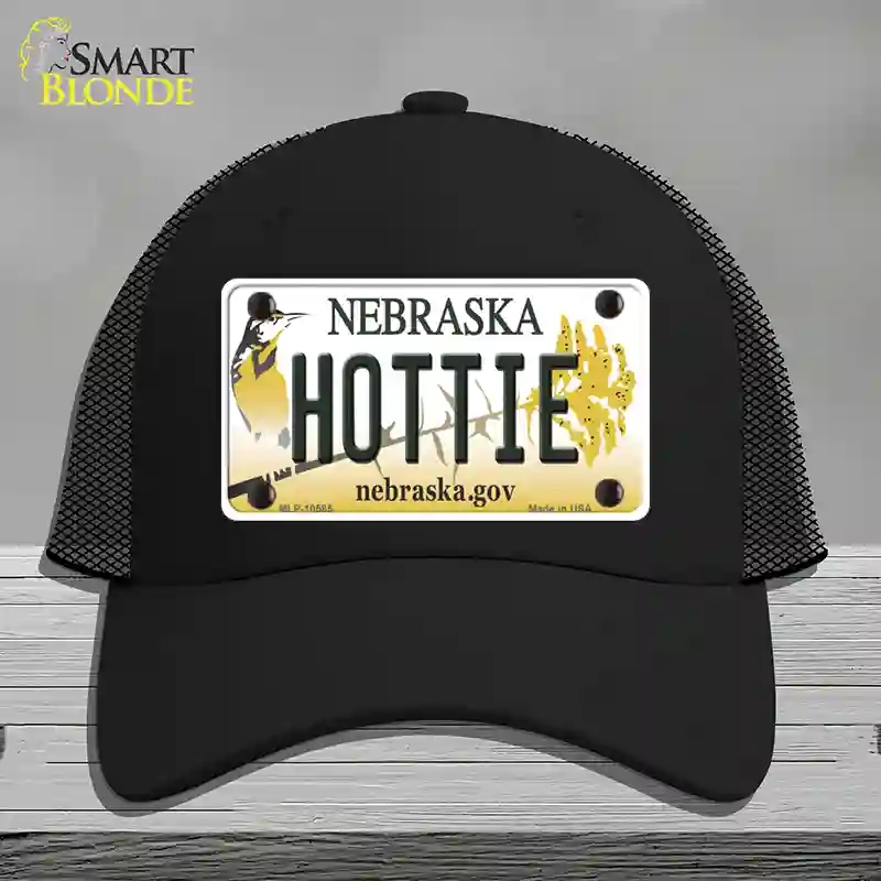 HAT01-MLP-10585 Hottie Nebraska Novelty License Plate Hat, Mesh - Black
