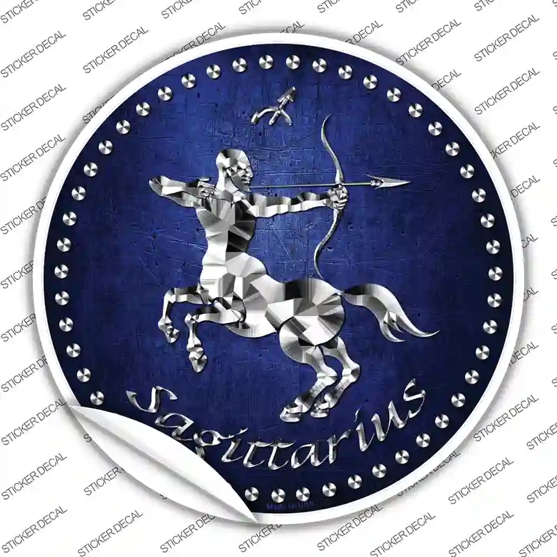 C-544s-L Sagittarius Novelty Circle Sticker Decal, Large