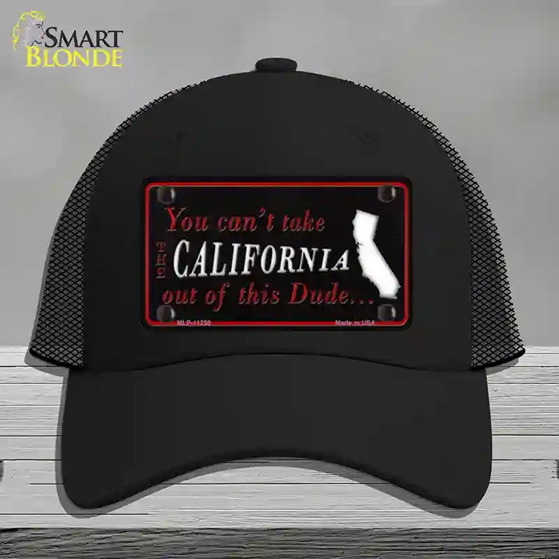 HAT01-MLP-11259 California Dude Novelty License Plate Hat, Mesh - Black