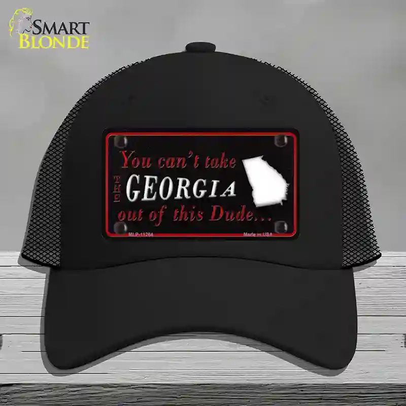 HAT01-MLP-11264 Georgia Dude Novelty License Plate Hat, Mesh - Black