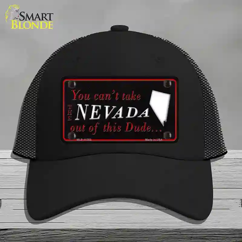 HAT01-MLP-11282 Nevada Dude Novelty License Plate Hat, Mesh - Black