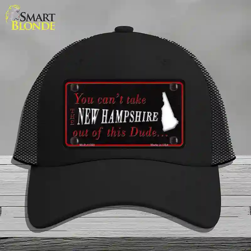 HAT01-MLP-11283   Hampshire Dude Novelty License Plate Hat, Mesh - Black