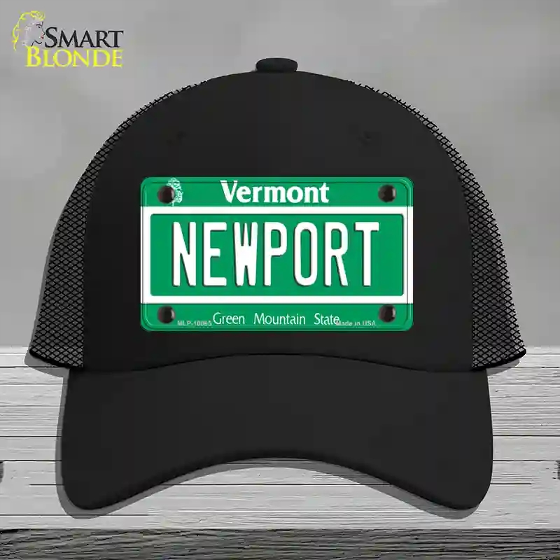 HAT01-MLP-10665  port Vermont Novelty License Plate Hat, Mesh - Black