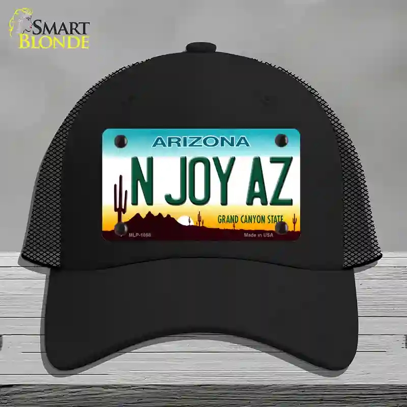 HAT01-MLP-1068 N Joy Arizona Novelty License Plate Hat, Mesh - Black