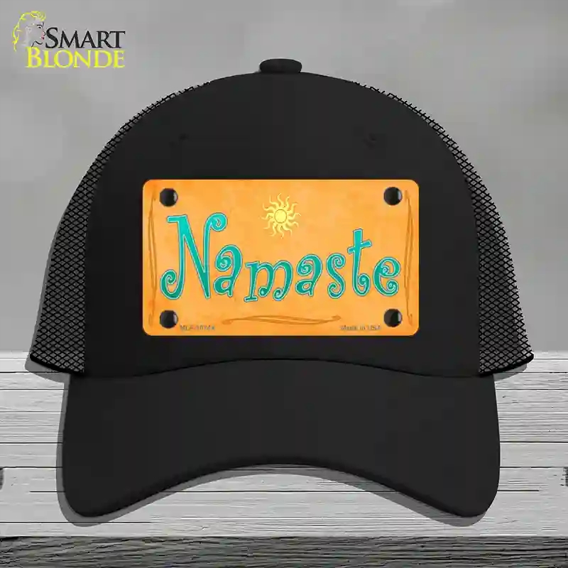 HAT01-MLP-10744 Namaste Novelty License Plate Hat, Mesh - Black