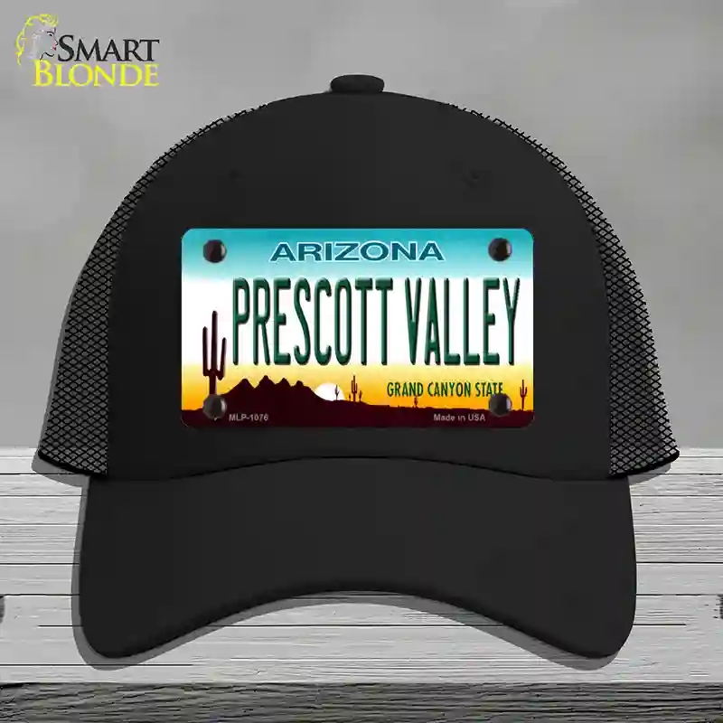 HAT01-MLP-1076 Prescott Valley Arizona Novelty License Plate Hat, Mesh - Black