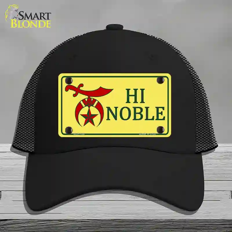 HAT01-MLP-108 High Noble Novelty License Plate Hat, Mesh - Black
