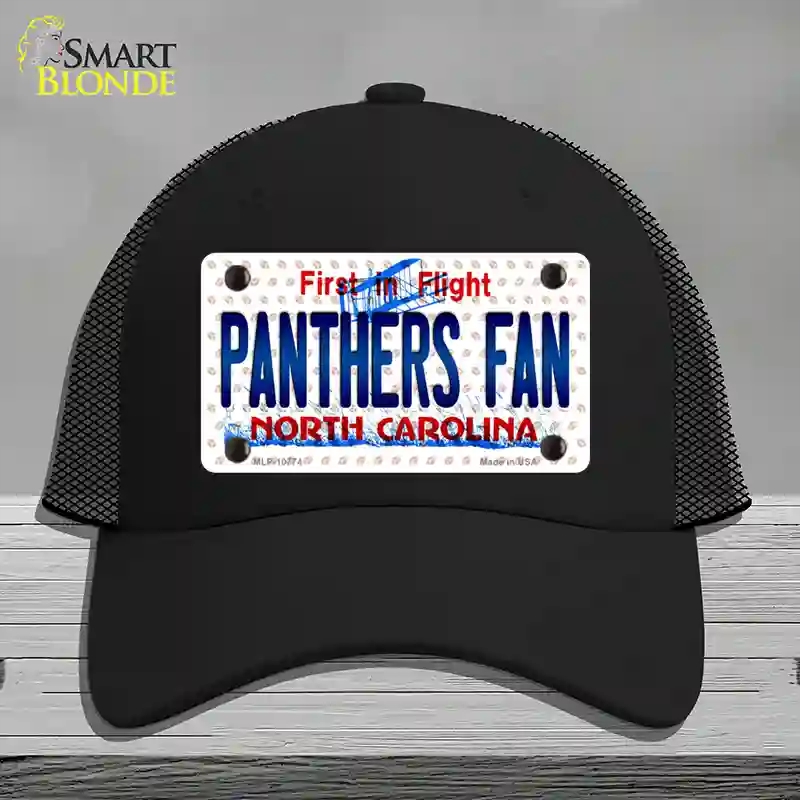 HAT01-MLP-10774 Panthers Fan North Carolina Novelty License Plate Hat, Mesh - Black