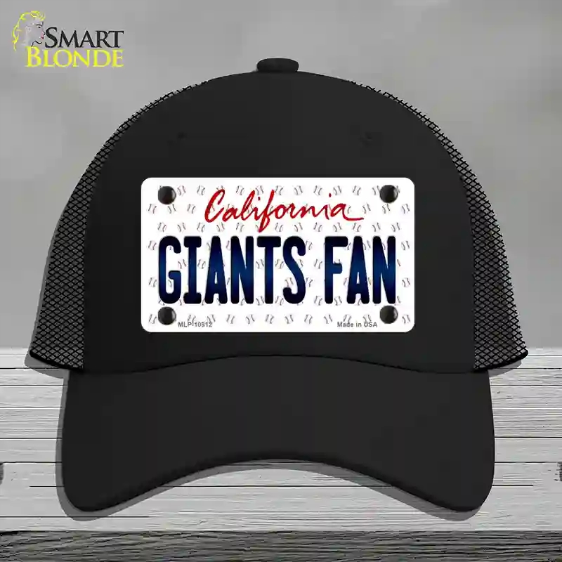 HAT01-MLP-10812 Giants Fan California Novelty License Plate Hat, Mesh - Black