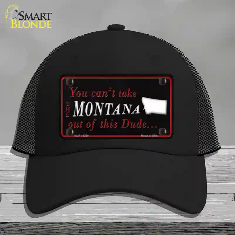 HAT01-MLP-11280 Montana Dude Novelty License Plate Hat, Mesh - Black