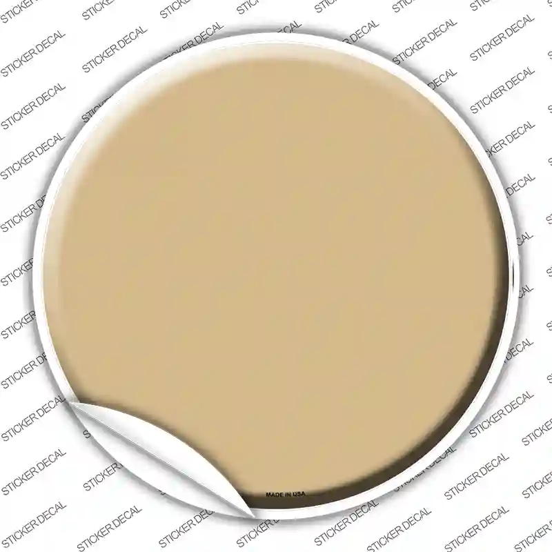 C-164s-L Gold Novelty Circle Sticker Decal, Large