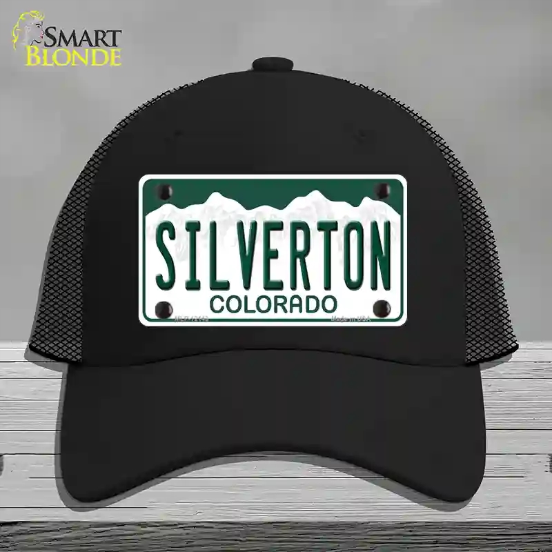 HAT01-MLP-12143 Silverton Colorado Novelty License Plate Hat, Mesh - Black