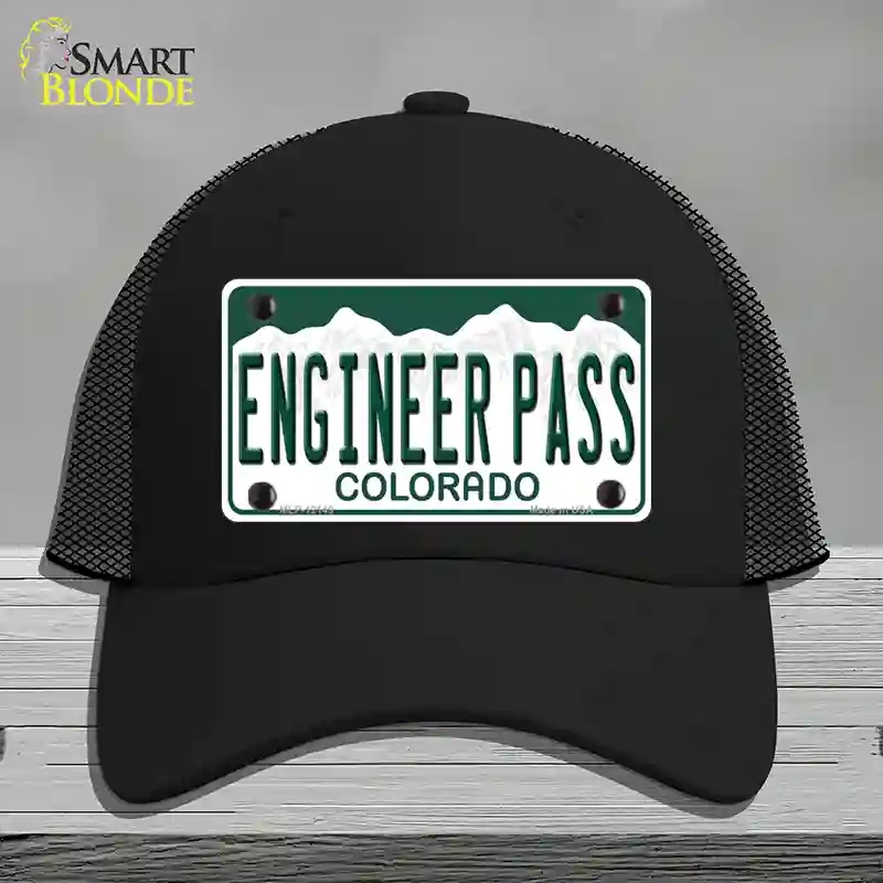 HAT01-MLP-12149 Engineer Pass Colorado Novelty License Plate Hat, Mesh - Black